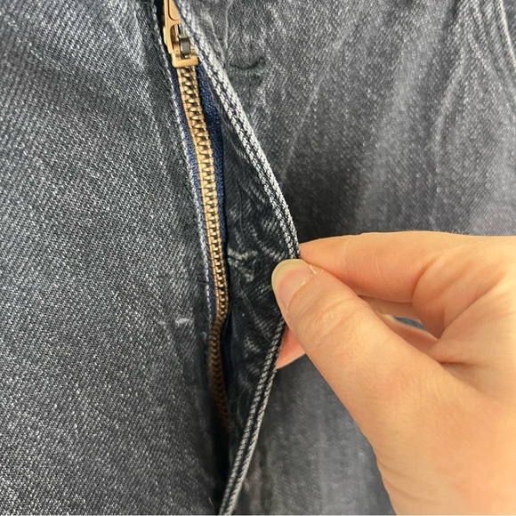 Rolla's Eastcoast Crop High Rise Flare Jeans black Raw Hem Size 30 - Picture 5 of 10